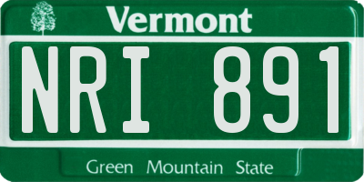 VT license plate NRI891