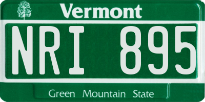 VT license plate NRI895