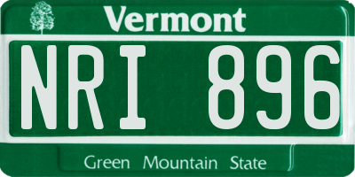 VT license plate NRI896