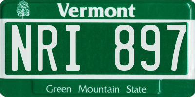 VT license plate NRI897