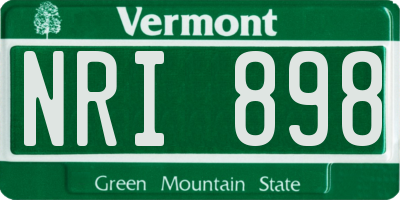 VT license plate NRI898
