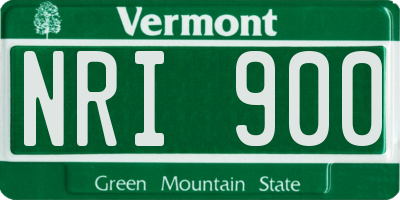 VT license plate NRI900