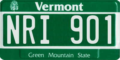 VT license plate NRI901