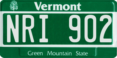 VT license plate NRI902