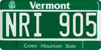 VT license plate NRI905