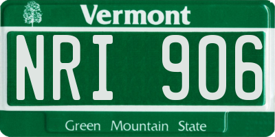 VT license plate NRI906