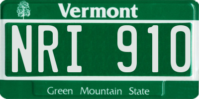 VT license plate NRI910