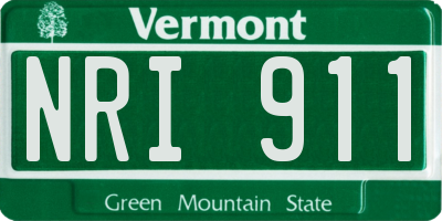 VT license plate NRI911