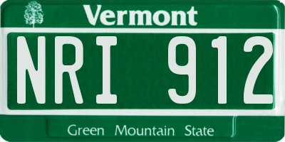VT license plate NRI912