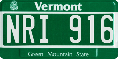VT license plate NRI916