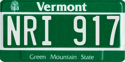 VT license plate NRI917