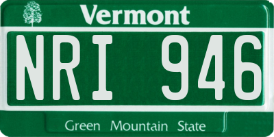 VT license plate NRI946