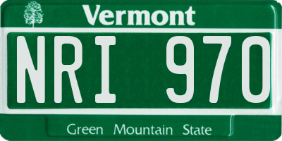 VT license plate NRI970
