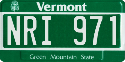 VT license plate NRI971