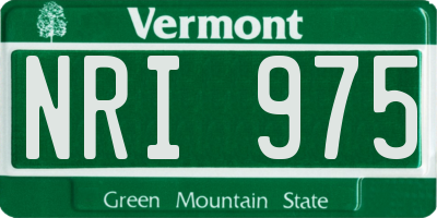VT license plate NRI975