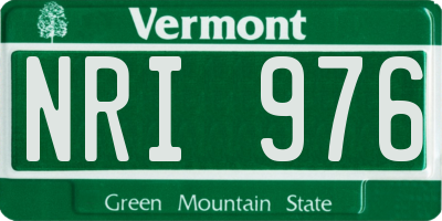 VT license plate NRI976