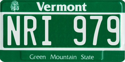 VT license plate NRI979
