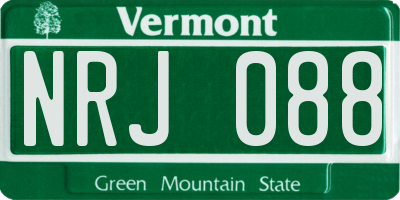 VT license plate NRJ088