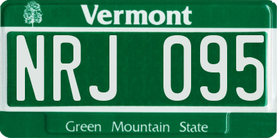 VT license plate NRJ095