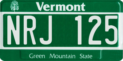 VT license plate NRJ125