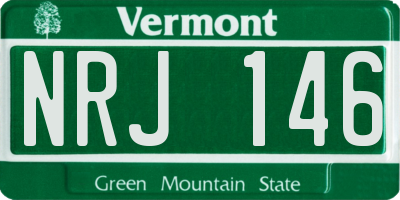 VT license plate NRJ146