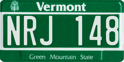 VT license plate NRJ148