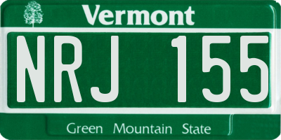 VT license plate NRJ155