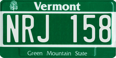 VT license plate NRJ158