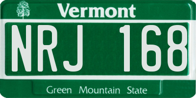 VT license plate NRJ168