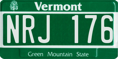 VT license plate NRJ176