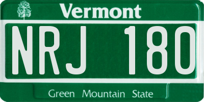 VT license plate NRJ180