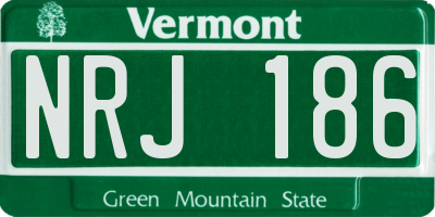 VT license plate NRJ186
