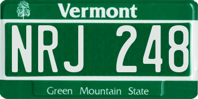 VT license plate NRJ248