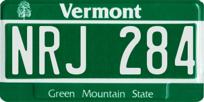 VT license plate NRJ284