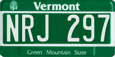 VT license plate NRJ297