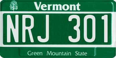 VT license plate NRJ301