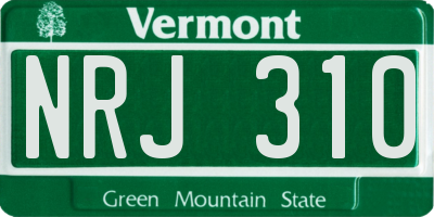 VT license plate NRJ310