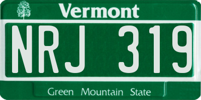 VT license plate NRJ319
