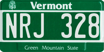 VT license plate NRJ328