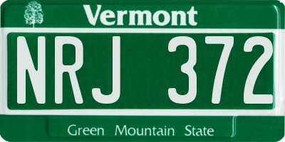 VT license plate NRJ372