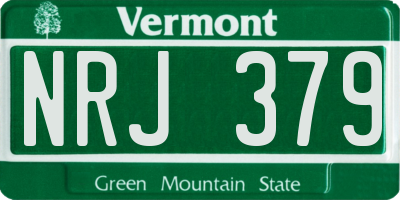 VT license plate NRJ379