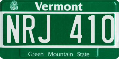 VT license plate NRJ410