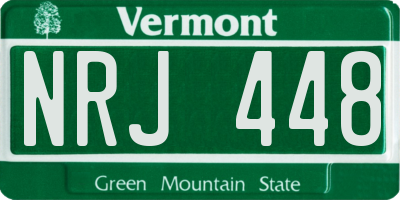 VT license plate NRJ448