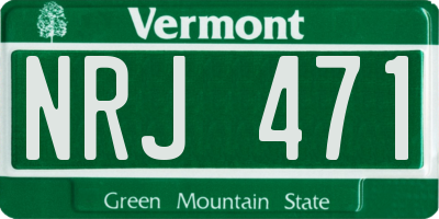 VT license plate NRJ471