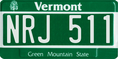 VT license plate NRJ511