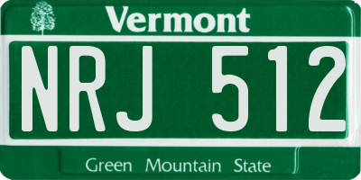 VT license plate NRJ512