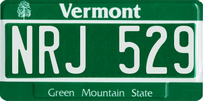 VT license plate NRJ529