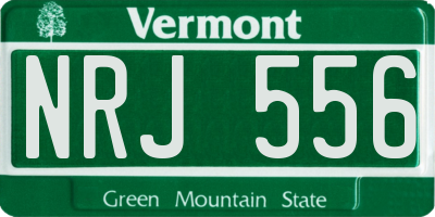 VT license plate NRJ556