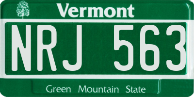 VT license plate NRJ563