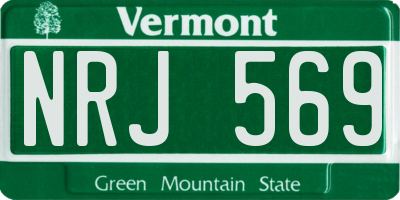 VT license plate NRJ569